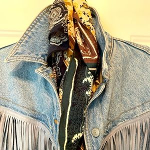 FREE PEOPLE FRINGE JEAN JACKET